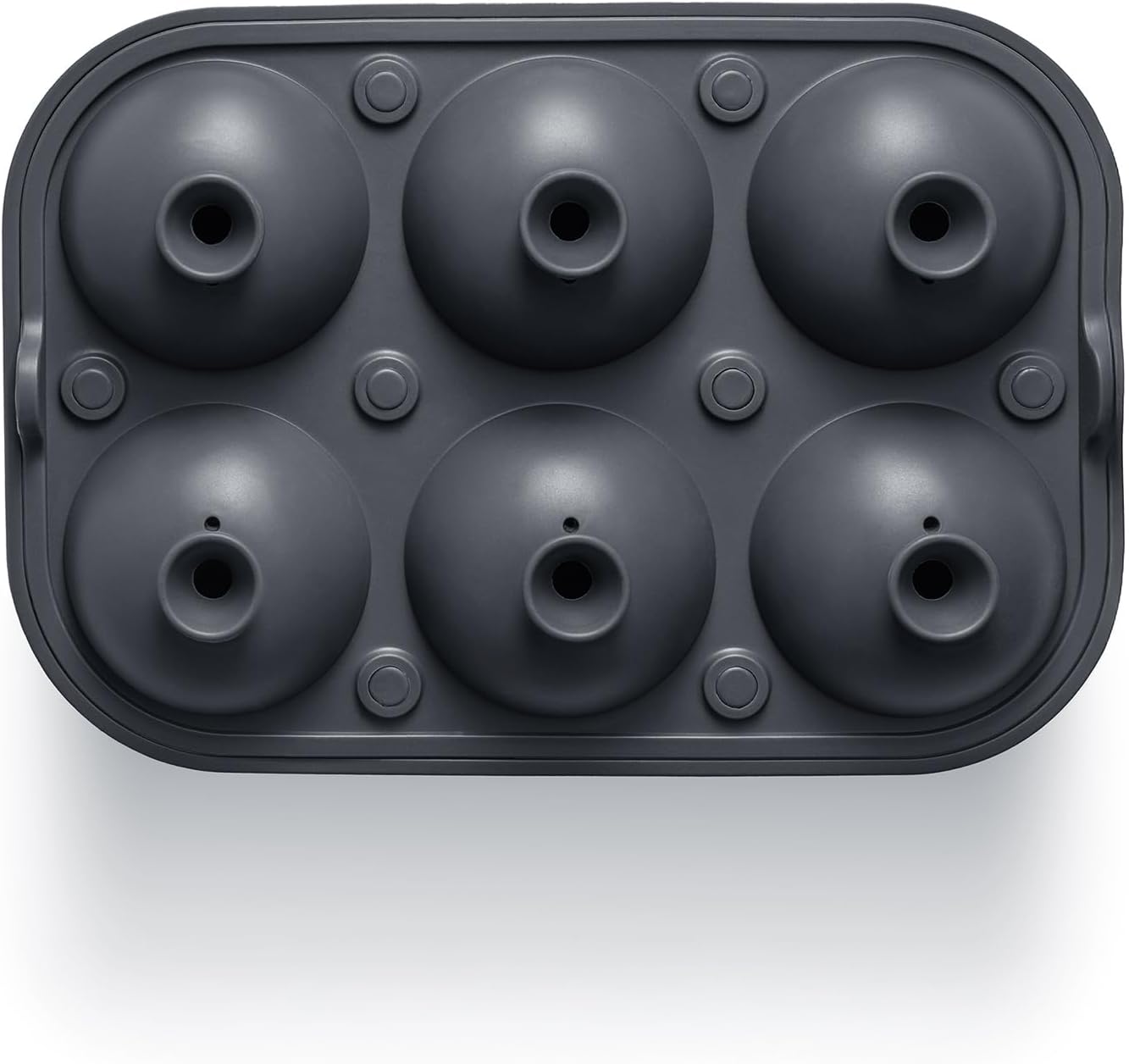 Ice Cube Molds, Large Silicone Sphere & Square Combo with Fill Funnel | 2 Inch round & Square Shapes, Built in Easy Fill Funnel, Large Silicone Combo for Whiskey Bourbon & Cocktails