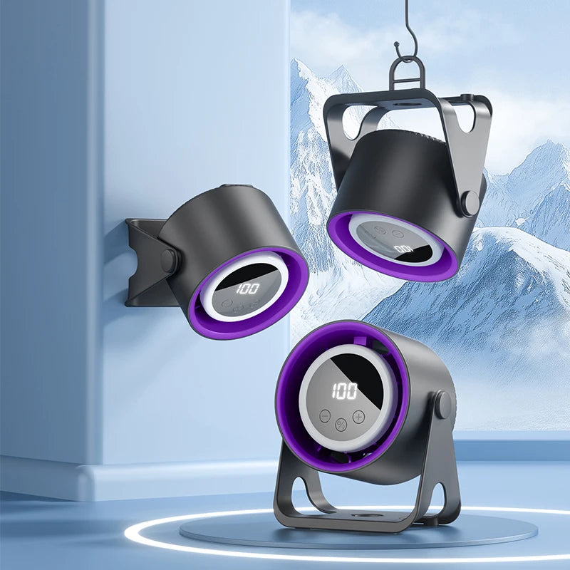 USB Desktop/Hanging Multi-Purpose Small Fan LCD Portable Small Fan with LCD Display Power Level